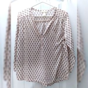 H&M pink lightweight blouse Size M Hot Air Balloon print